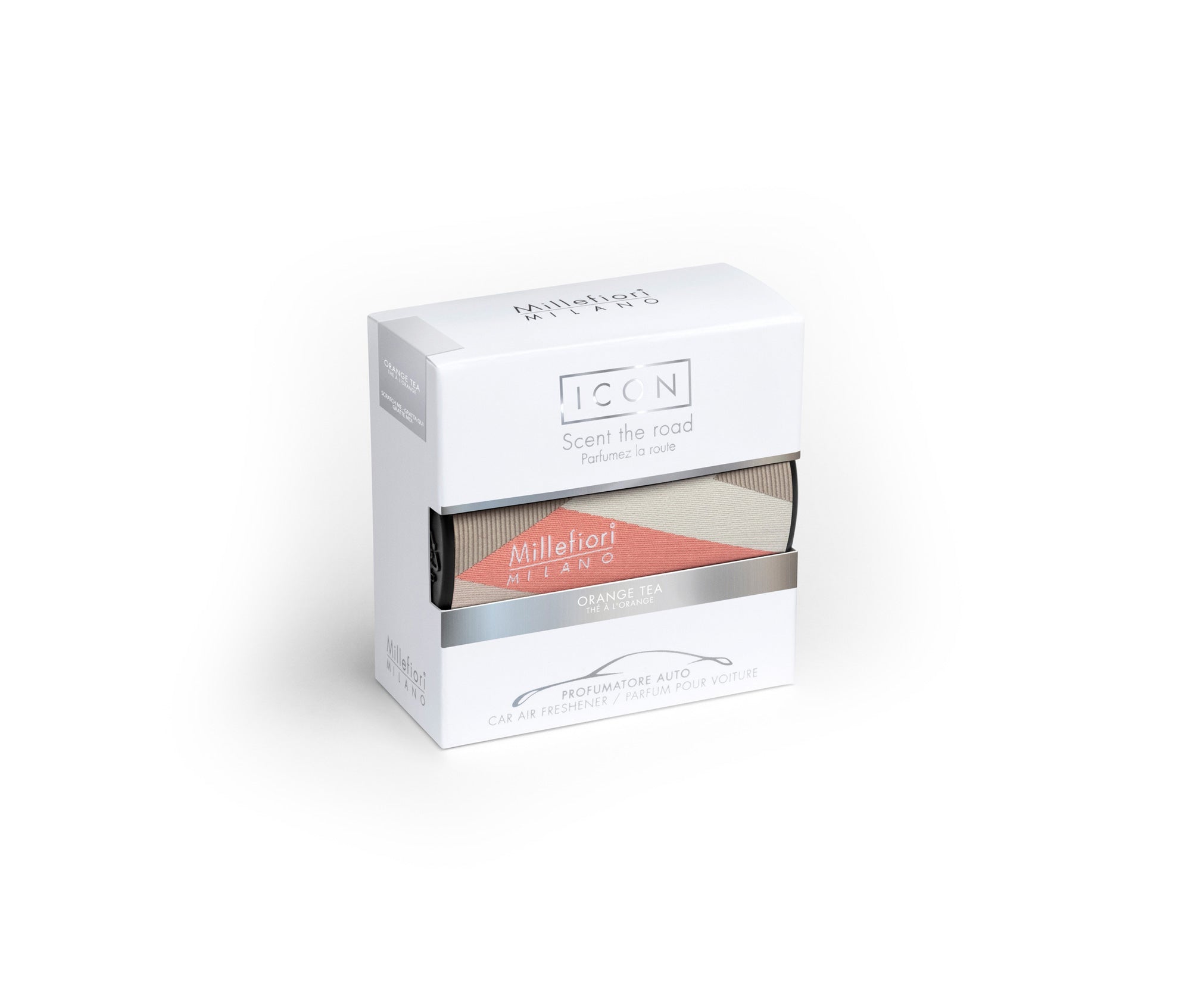 Icon Car Air Freshener Textile Geometric Orange Tea