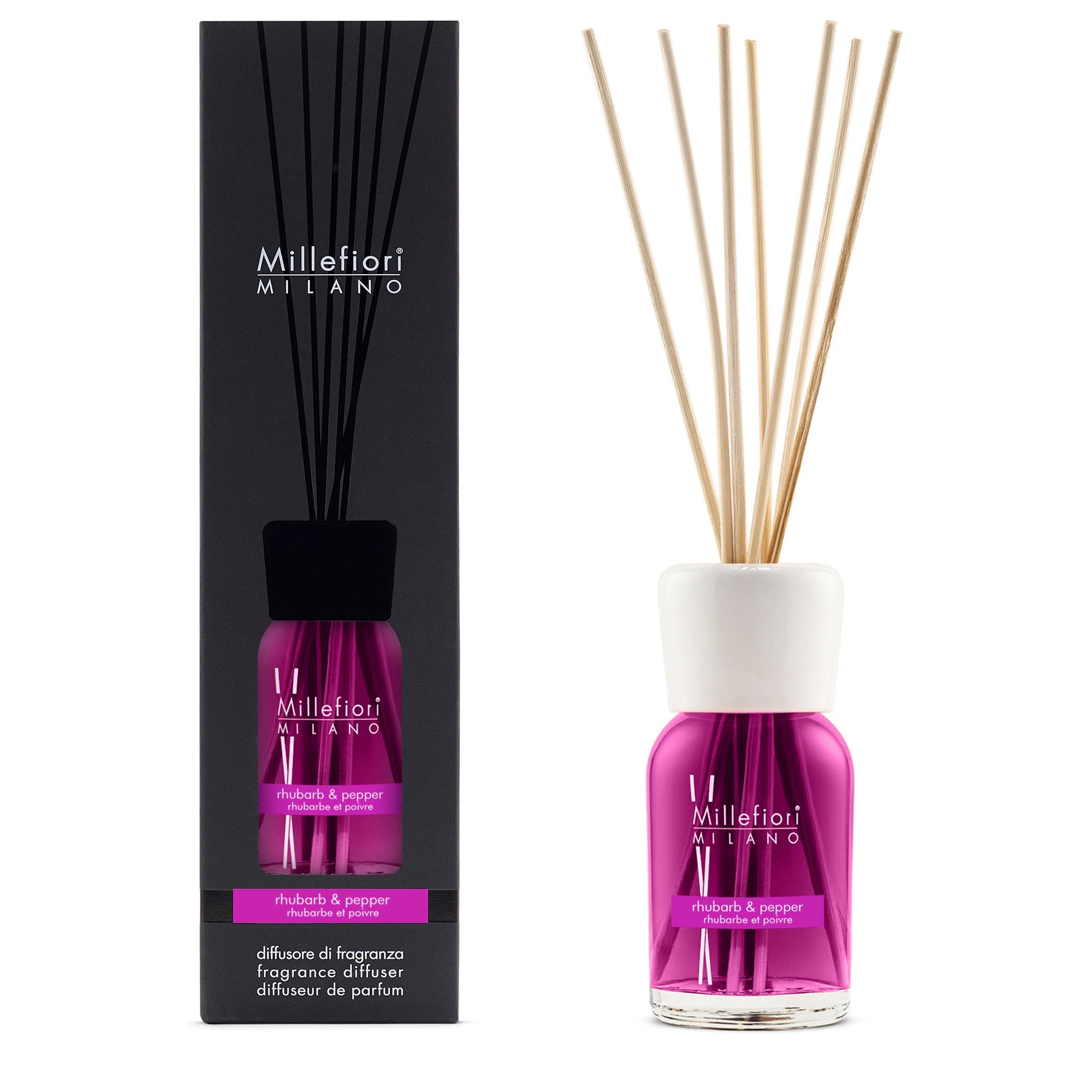 Millefiori Milano Reed Diffuser Rhubarb & Pepper