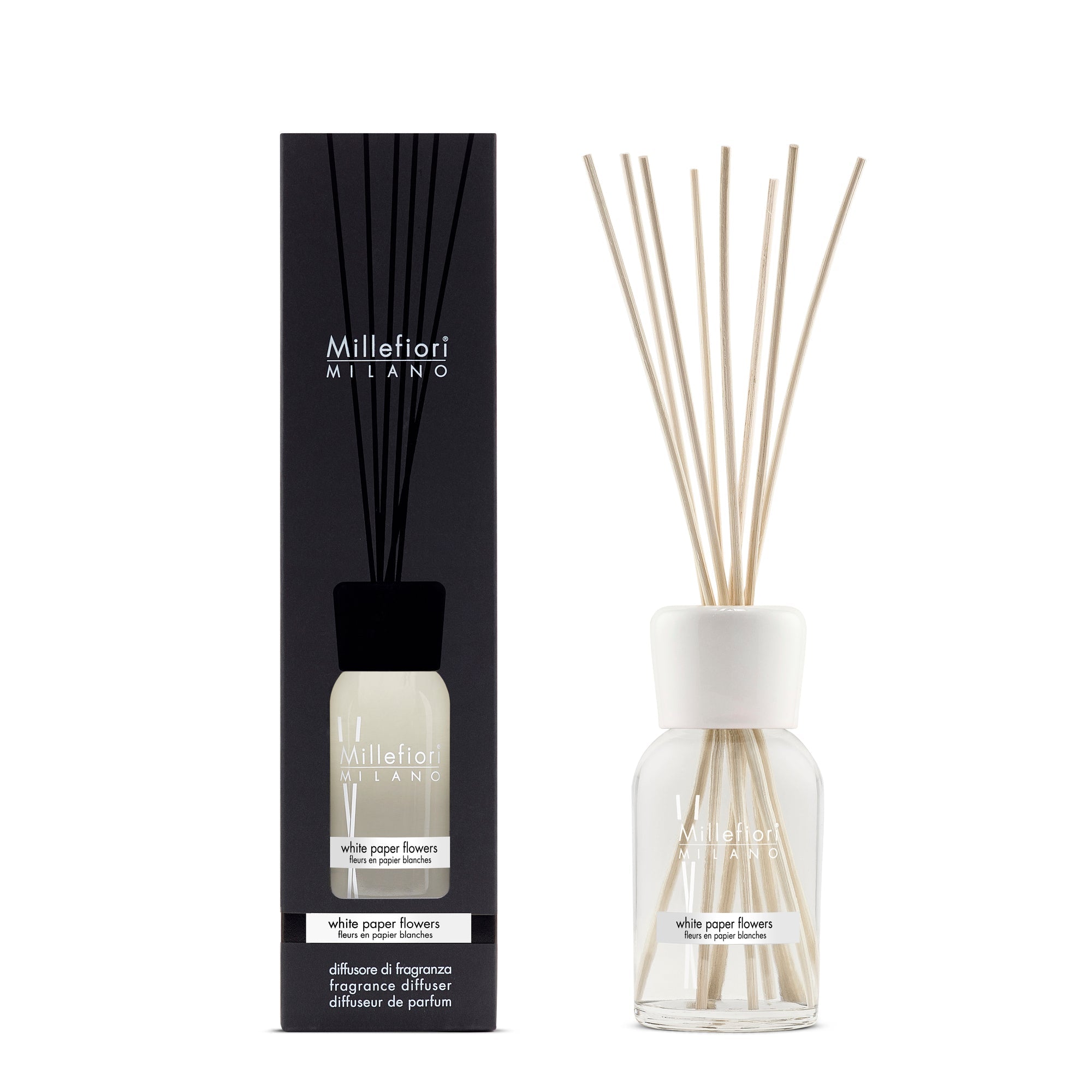 Millefiori Milano Reed Diffuser White Paper Flowers