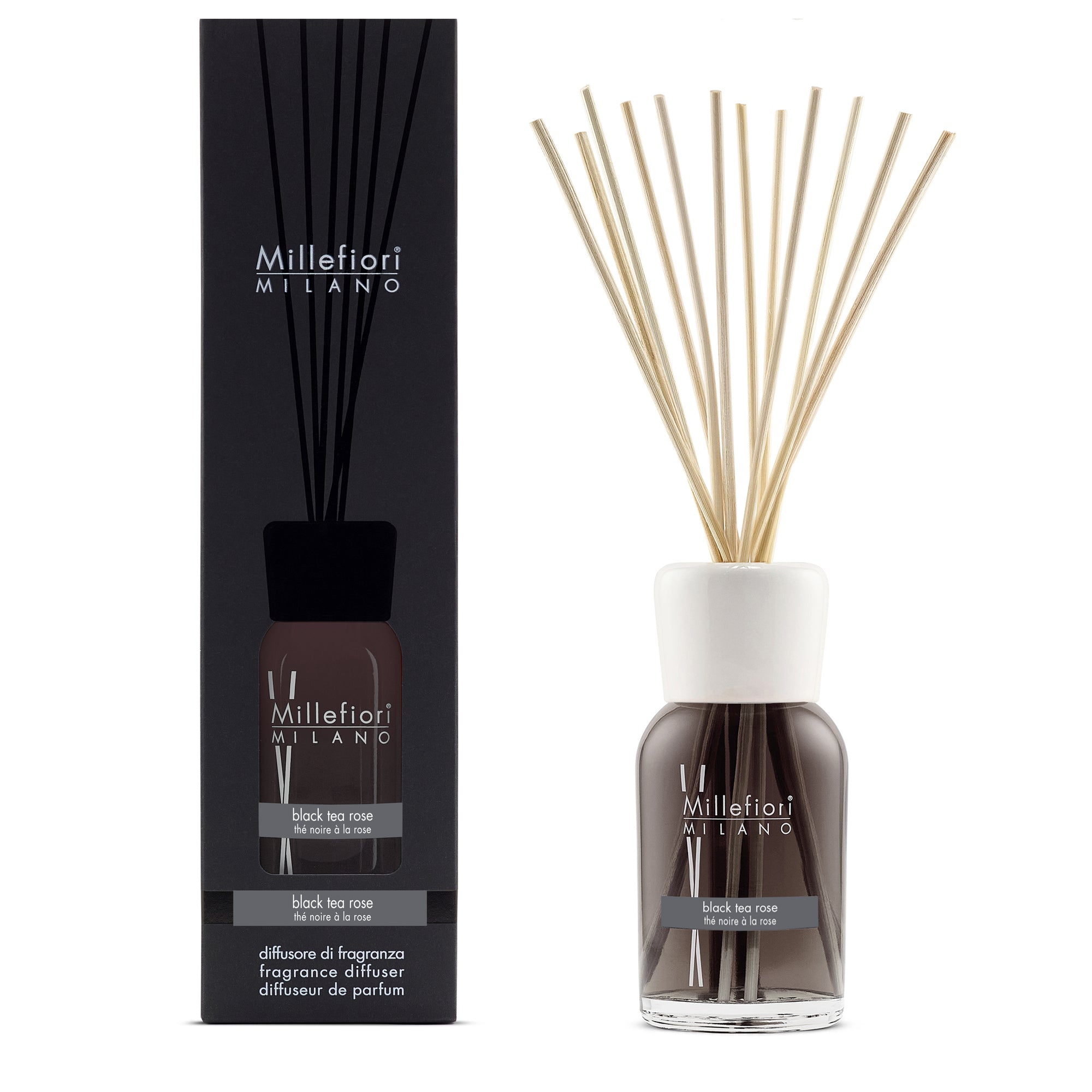 Millefiori Milano Reed Diffuser Black Tea Rose