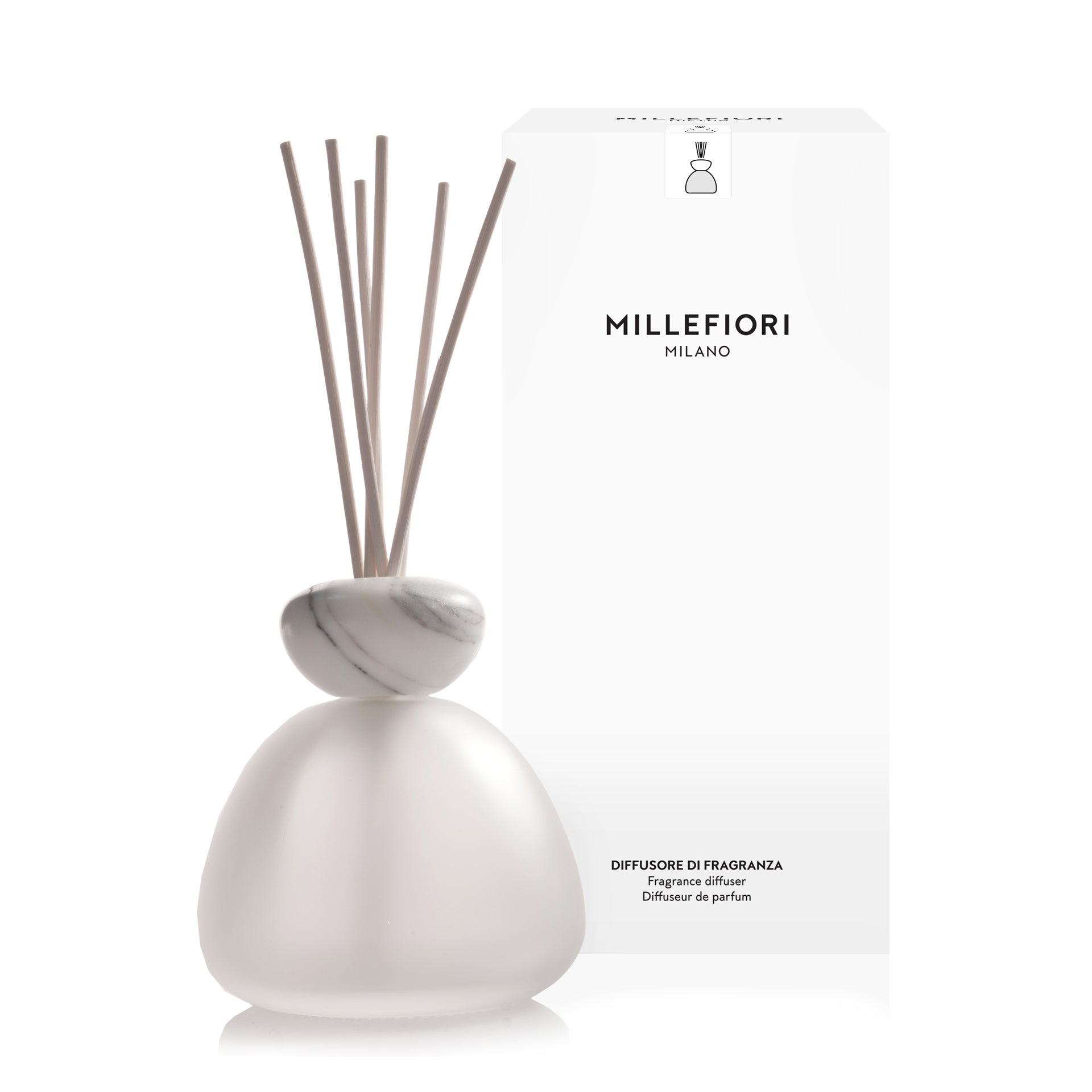 Air Design Satin Marble Diffuser with White Cap